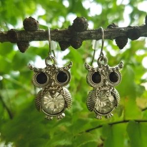 Sparkly owl earrings